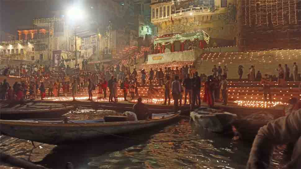 Dev Deepawali Celebrated In Grand Way In Varanasi Ghats Lit With 15