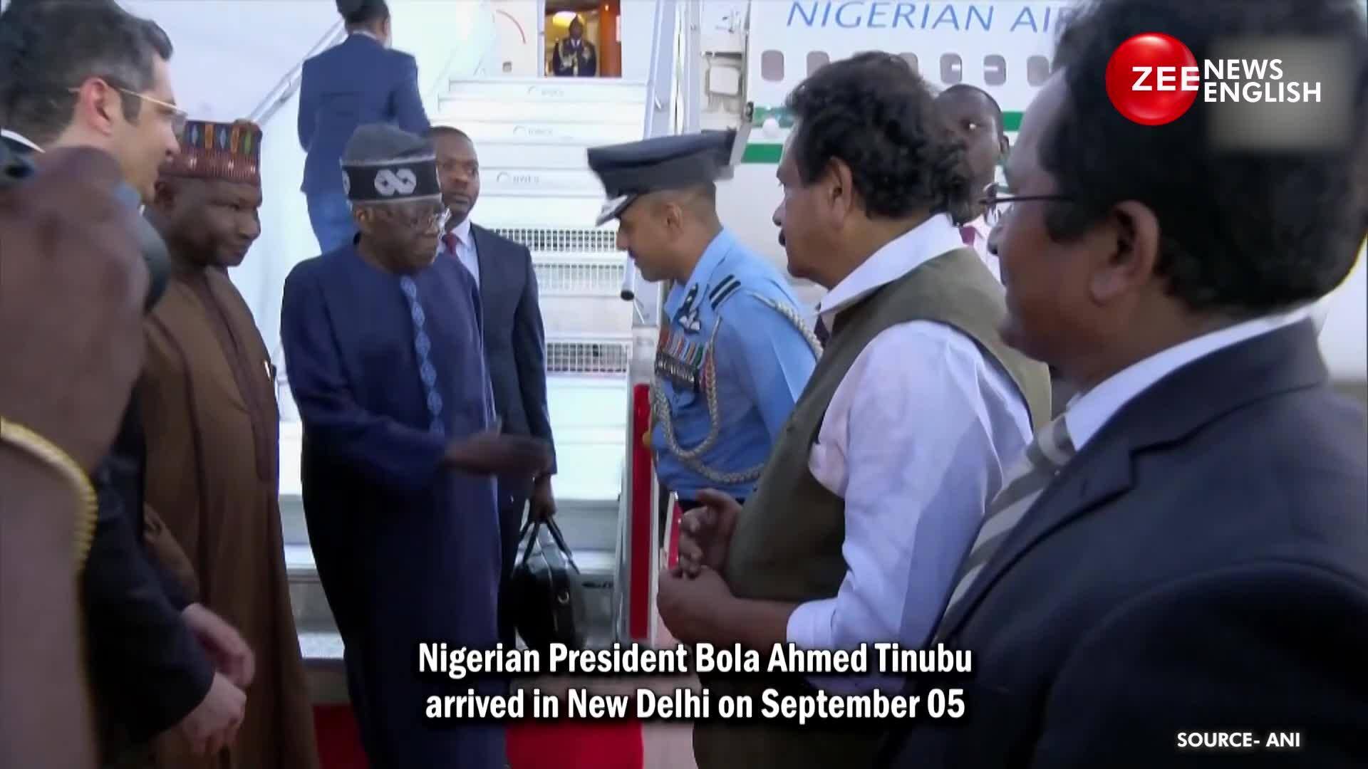 Nigerian President Bola Ahmed Tinubu Arrives In India For G Summit