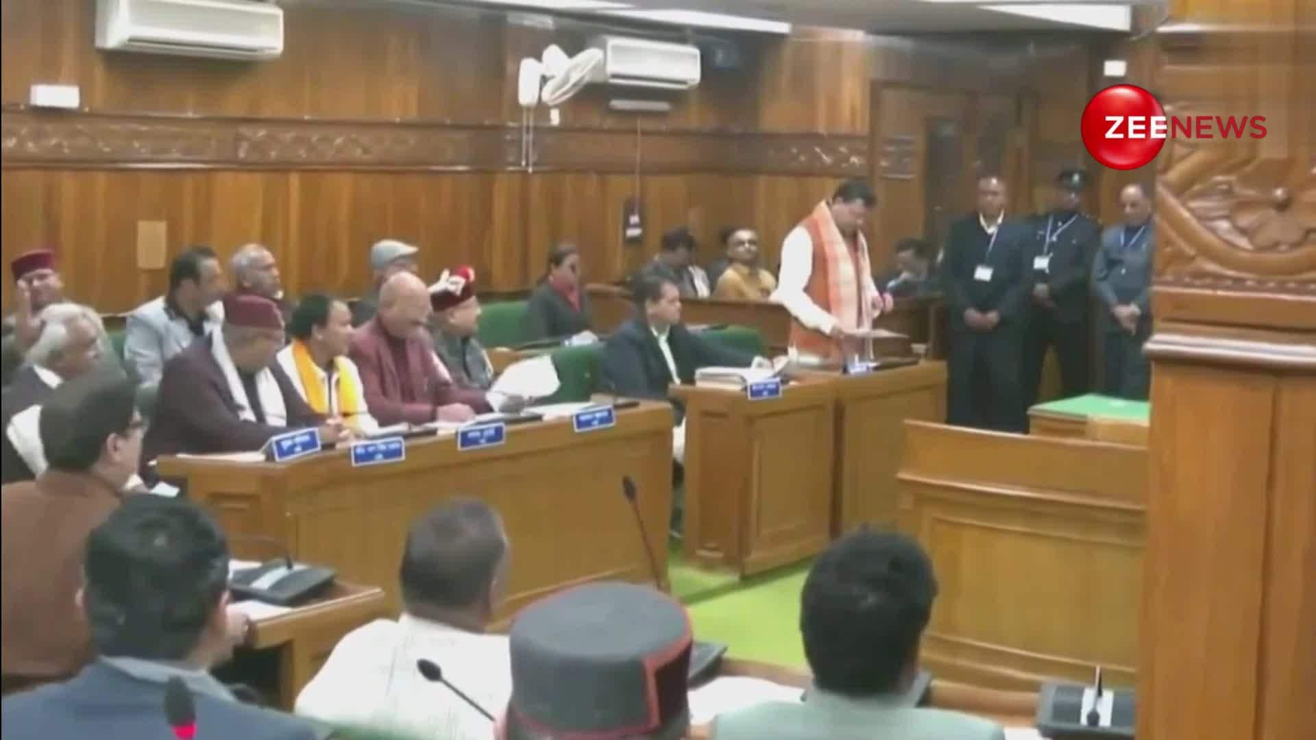 Vande Mataram And Jai Shri Ram Slogans Echo In Assembly As Cm Dhami