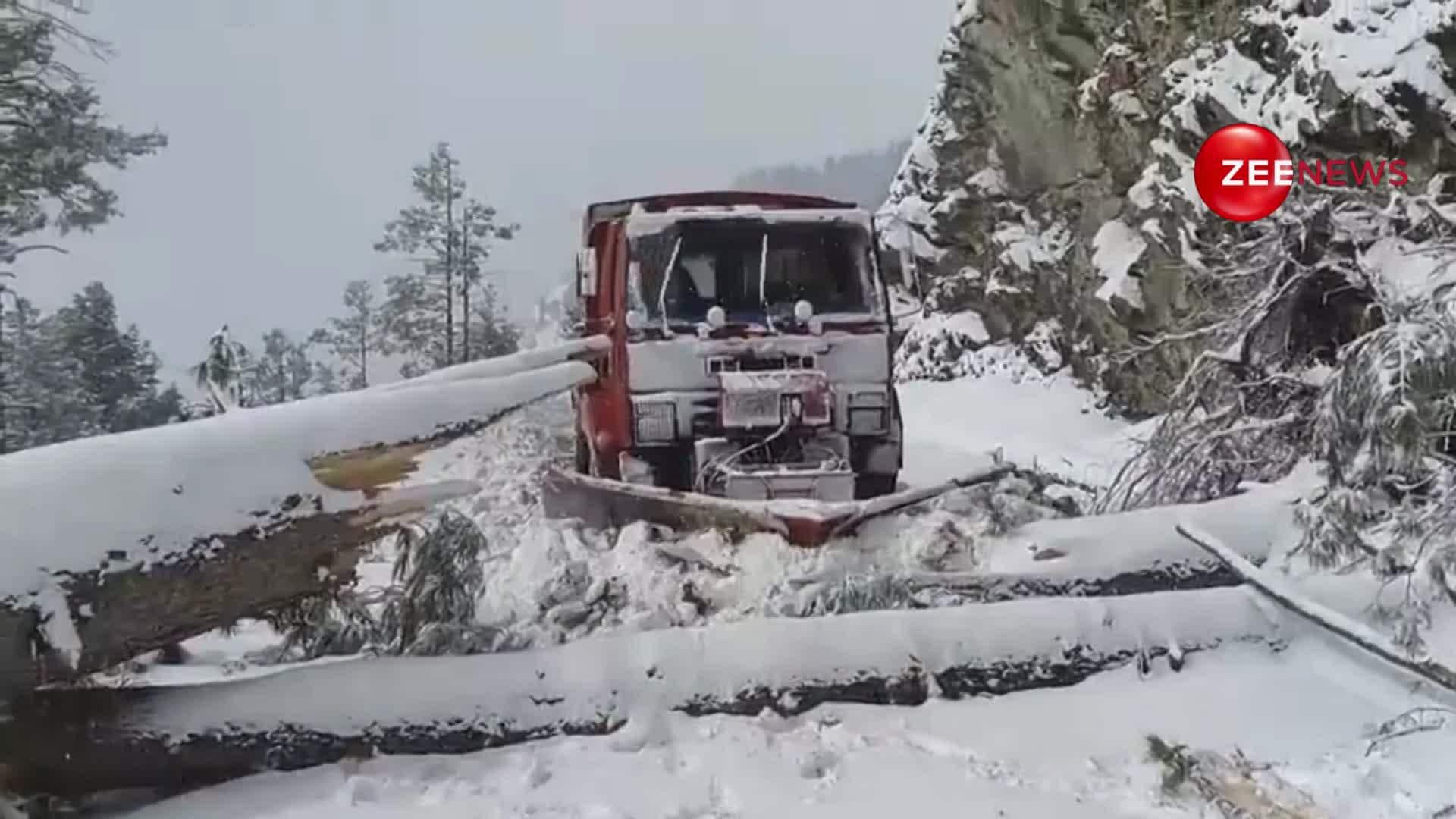 Snowfall In Jammu Kashmir Mughal Road Snow Clearance Operation Zee