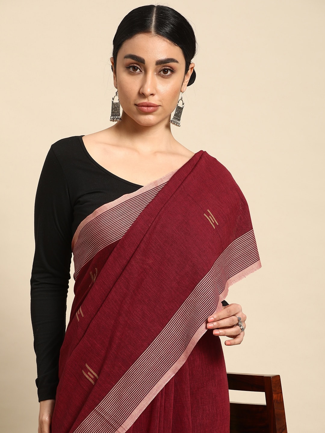 Taavi Woven Design Handloom Cotton Saree