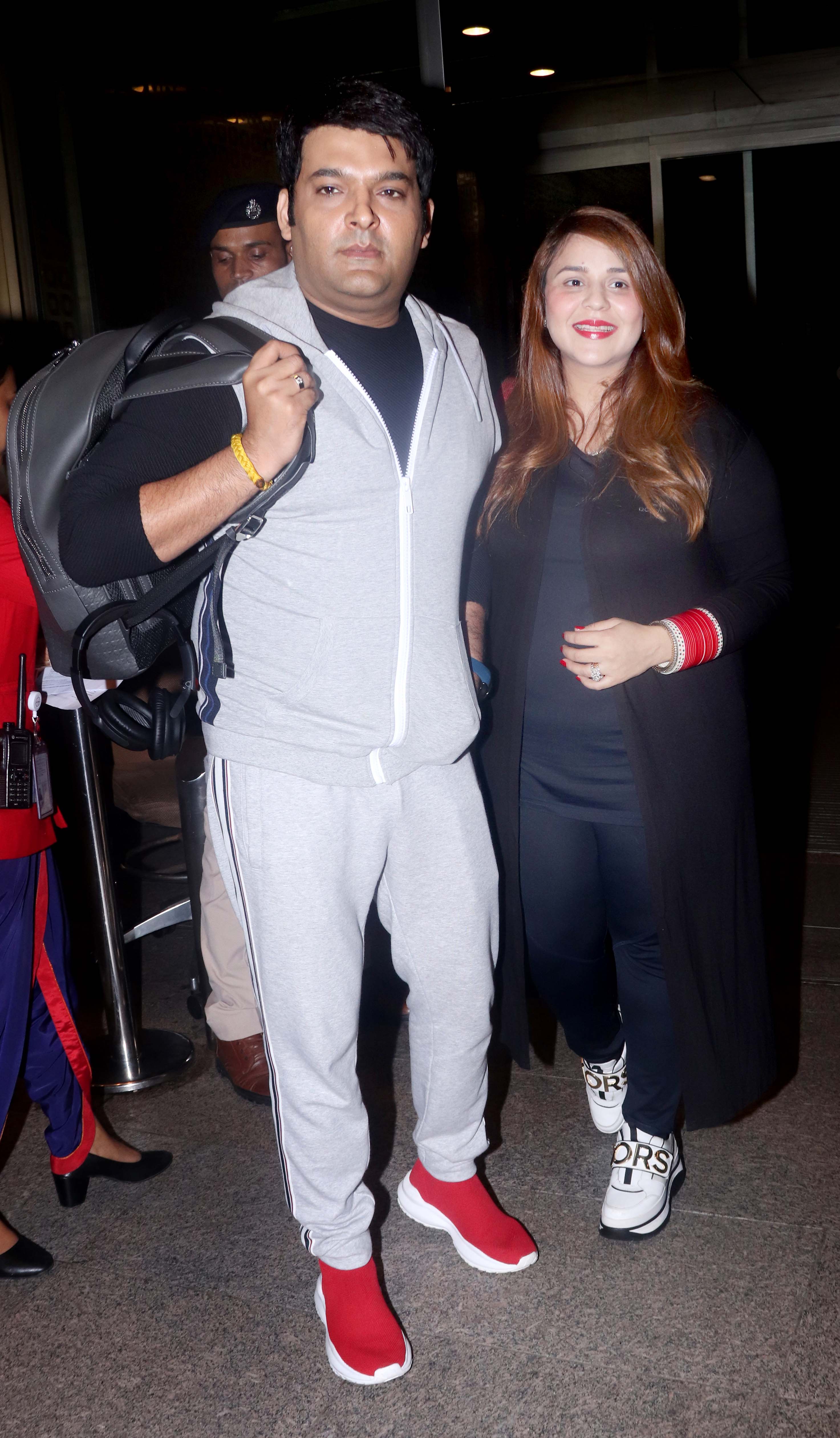 Kapil Sharma jets off to Canada with pregnant wife Ginni Chatrath for