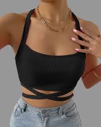StyleCast X Slyck Solid Square Neck Crop top