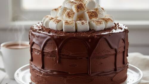 Oat Milk Hot Chocolate Cake