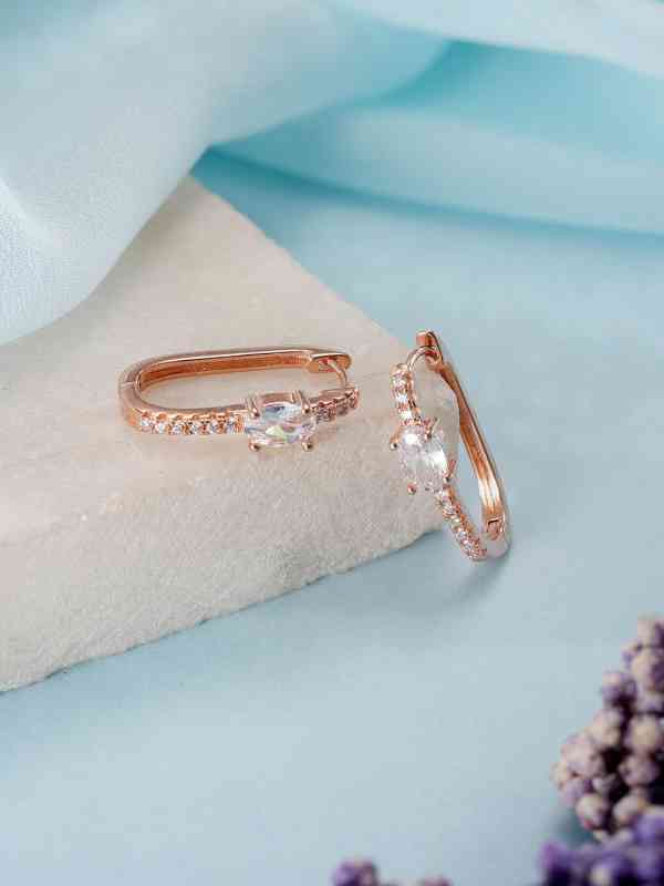 Sizzle Crystals Studded Hoop Earrings Jazz.