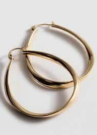 Mango Oval Shaped Hoop Earrings