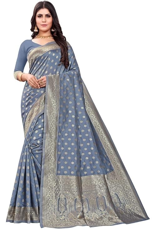 J Enterprise Women's Kanjivaram Silk Saree