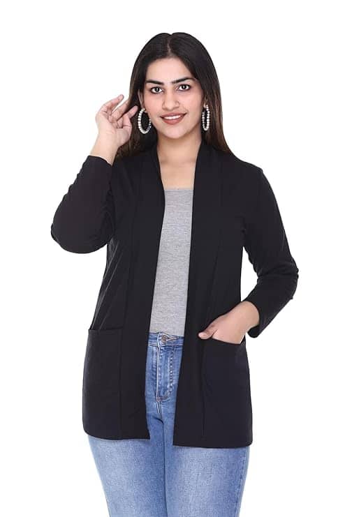 Plush Cotton Blend Open Neck Shrug Plush Cotton Blend Open Neck Shrug