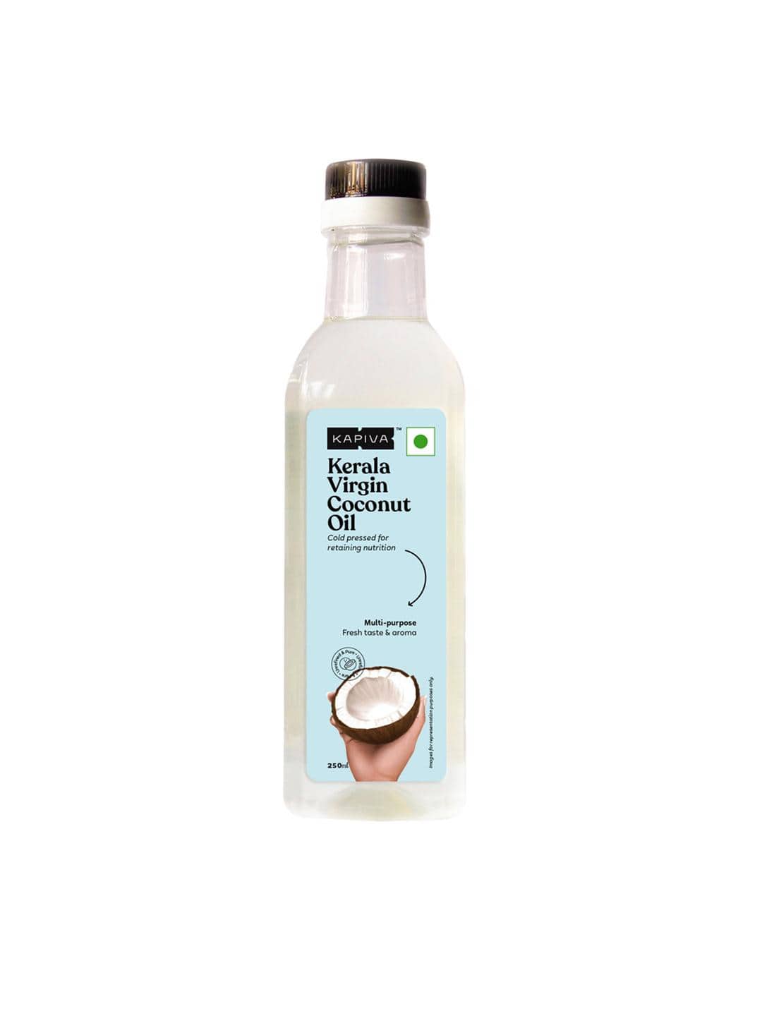 Kapiva Cold-Pressed Extra Virgin Coconut Hair Oil.