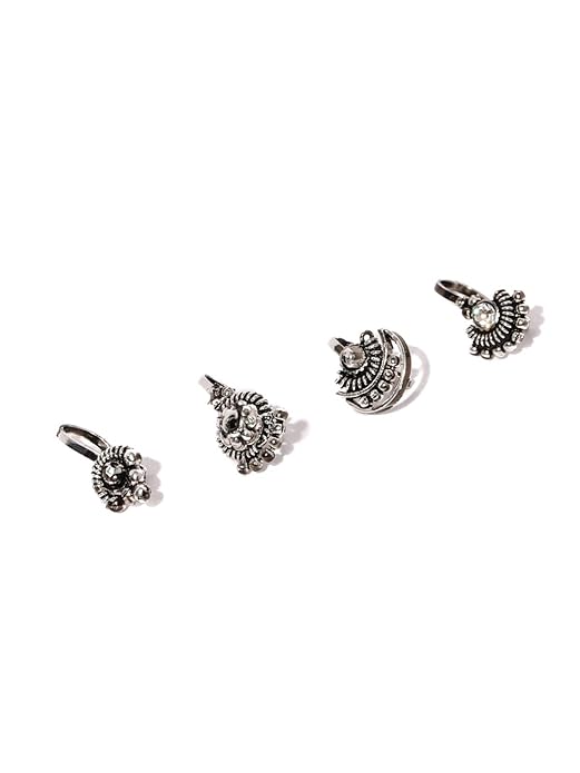 Zaveri Pearls Adjustable Nose Pin Set Zaveri Pearls Adjustable Nose Pin Set