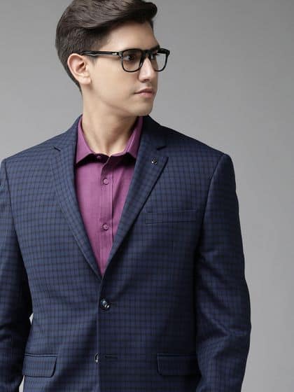 Van Heusen Checked Slim Fit Formal Blazer