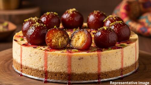 Gulab Jamun Cheesecake
