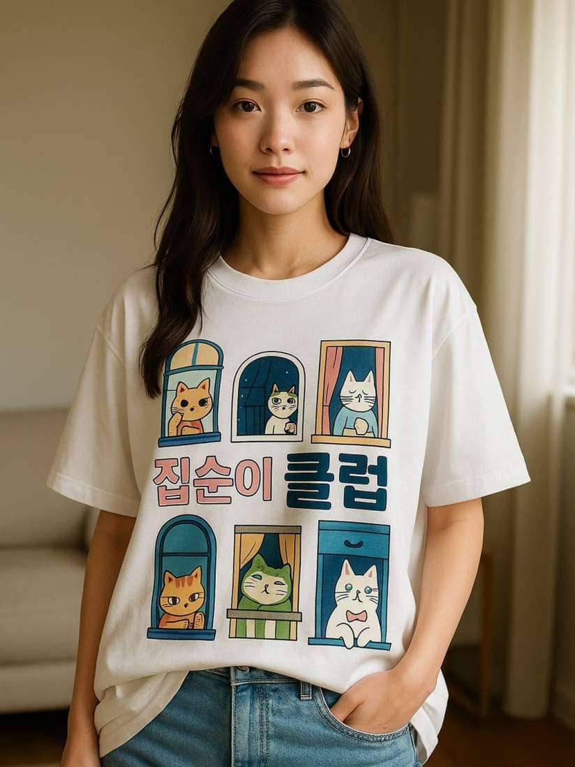 DressBerry Graphic Printed Round Neck Oversized Pure Cotton T-Shirt