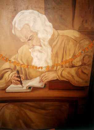 Tagore engrossed in writing