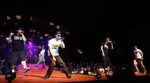 Hong Kong`s Hip-Hop group 24Herbs performs during the Asian Music Festival in Kuala Lumpur, Malaysia.