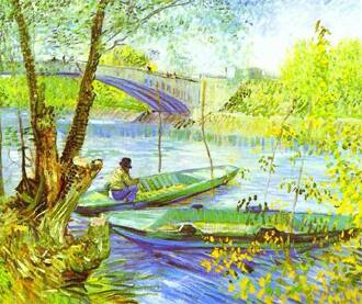 `Fishing in Spring` by master painter Vincent Van Gogh.