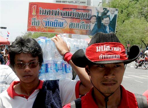 Anti-government protesters leave protesting venue after their leaders surrendered ending the nearly two-week protest in Bangkok, Thailand. Leaders of demonstrations that plunged the Thai capital into chaos Tuesday called off their protests.