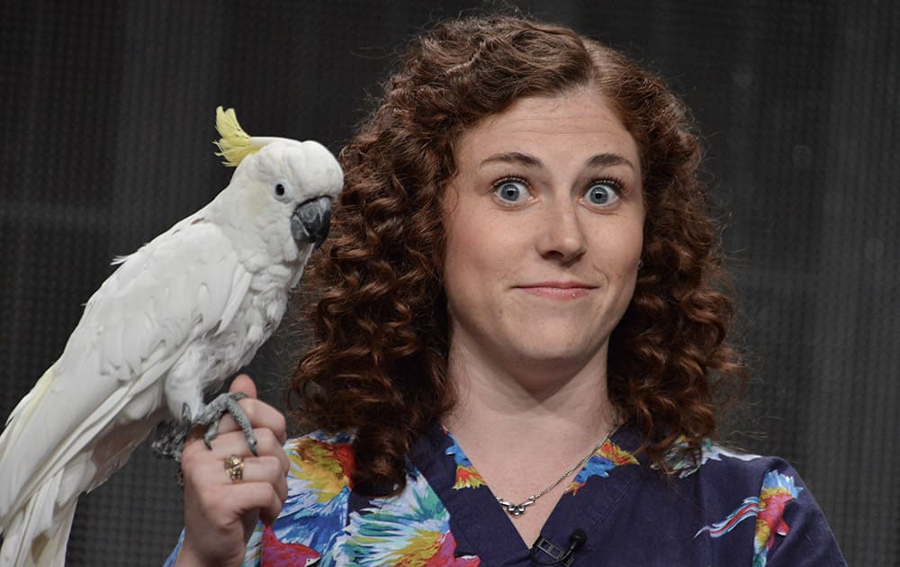 Dr. Lauren Thielen speaks during the `Dr. K and the Exotics` portion of the National Geographic 2014 Summer TCA in Beverly Hills, Calif.