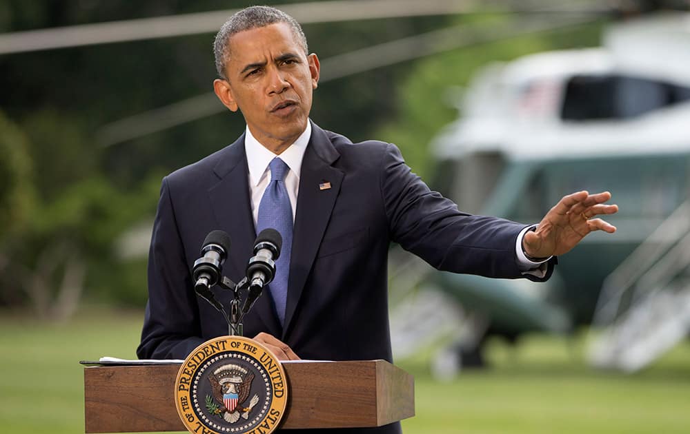 President Barack Obama talks about his administration`s response to a growing insurgency foothold in Iraq.