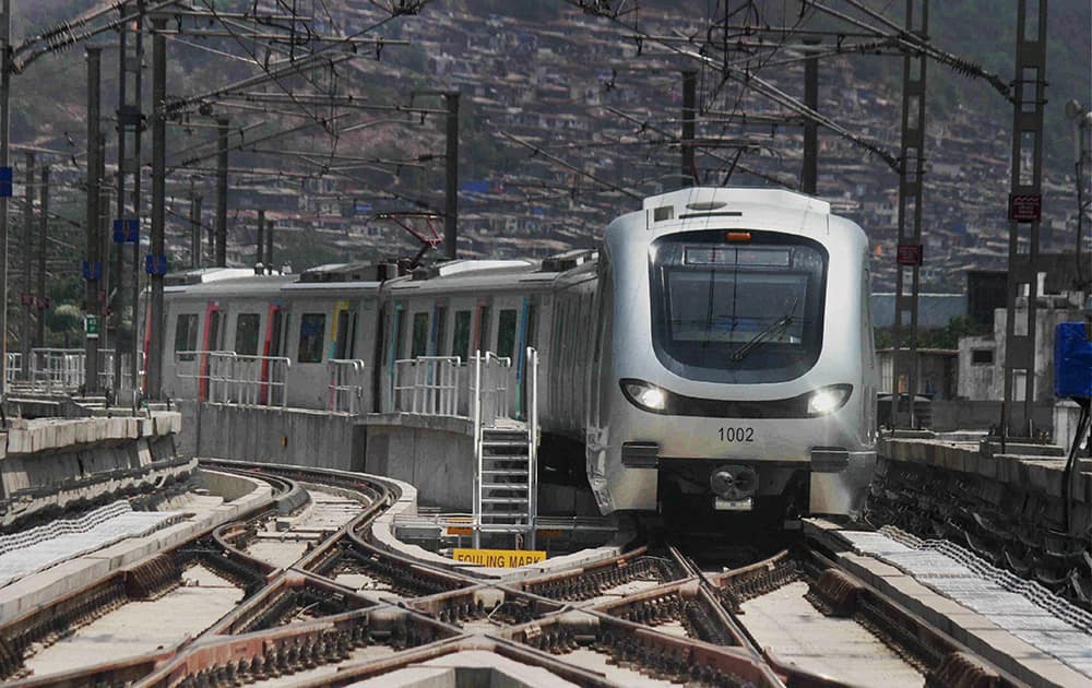 Mumbai`s first Metro that will go through Versova-Andheri-Ghatkopar route.