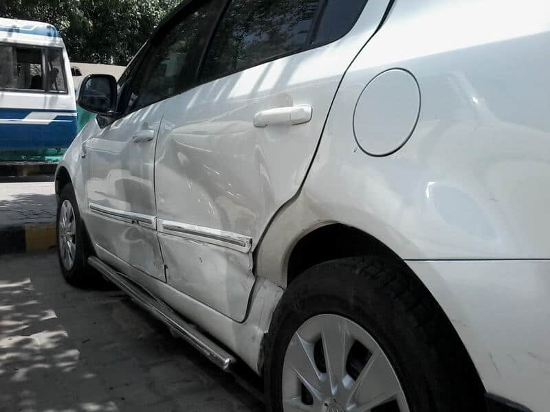 Union Minister Gopinath Munde`s car was damaged following a crash with another car in Delhi Tuesday morning.