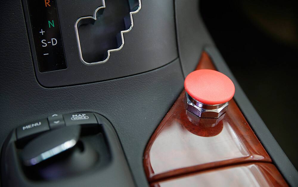 A kill switch is shown inside a Google self-driving car on exhibit at the Computer History Museum in Mountain View, Calif. Four years ago, the Google team developing cars which can drive themselves became convinced that, sooner than later, the technology would be ready for the masses. There was just one problem: Driverless cars almost certainly were illegal.