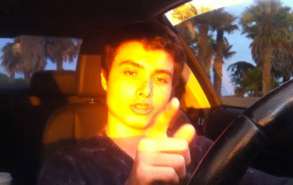 This image from video posted on YouTube shows Elliot Rodger. Sheriff`s officials say Rodger was the gunman who went on a shooting rampage near the University of California at Santa Barbara.