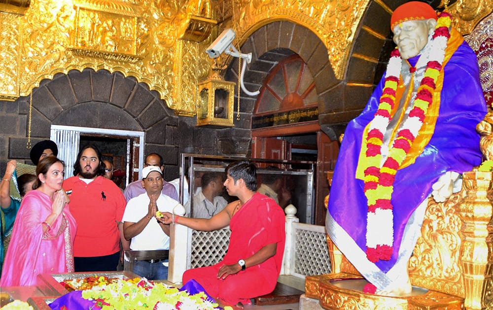 Nita Ambani at Shirdi.