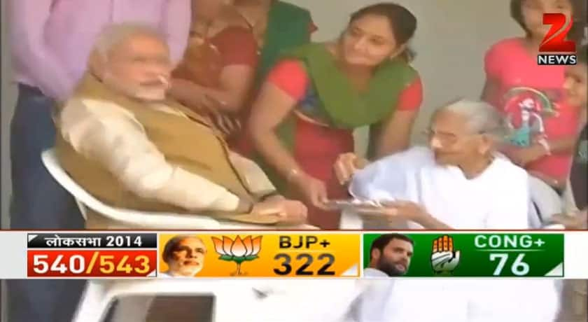 General Elections 2014: Modi seeks blessings from mother