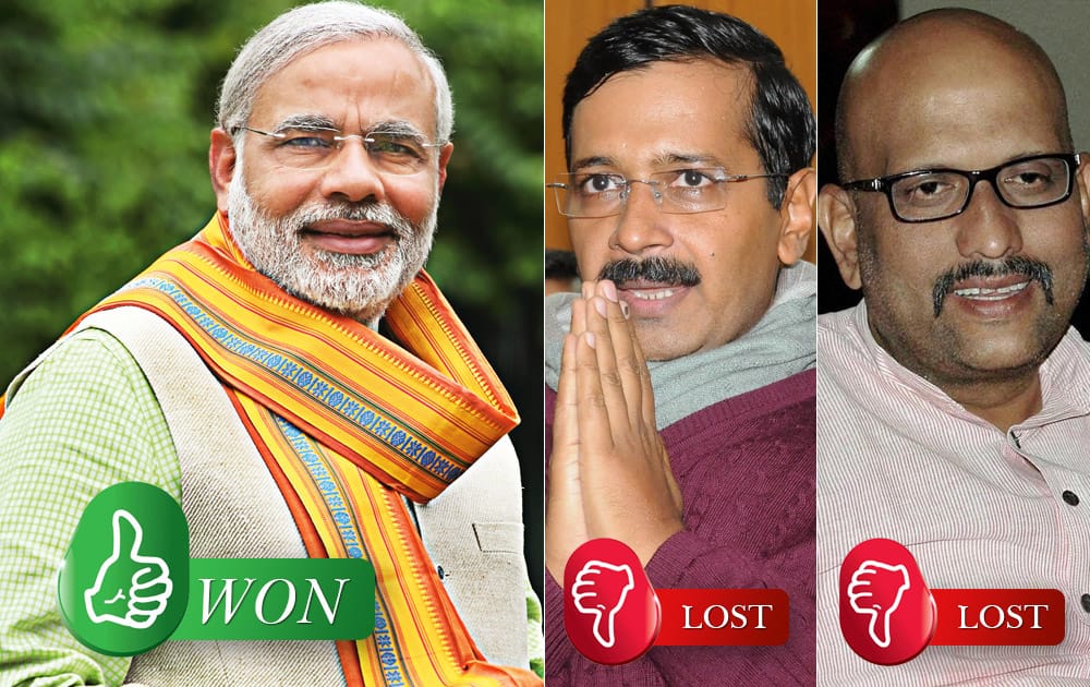 Narendra Modi (BJP) defeated Arvind Kejriwal (AAP) and Ajay Rai (Congress) from Varanasi (Uttar Pradesh)