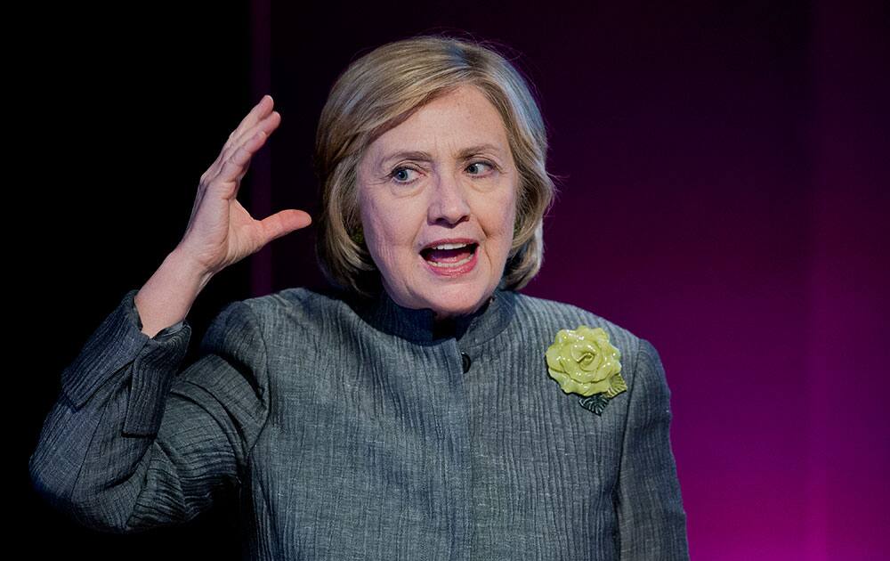 Former Secretary of State Hillary Rodham Clinton speaks at the Inter-American Development Bank in Washington. Two of President Barack Obama’s closest first-term advisers will soon spill insider details on the administration’s handling of the early days of the Great Recession, the White House’s cautious response to the Syrian civil war and the genesis of clandestine talks with Iran. 