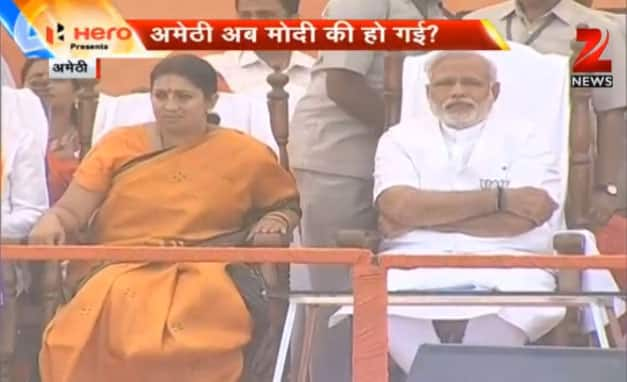 General Elections 2014: Narendra Modi in Amethi.