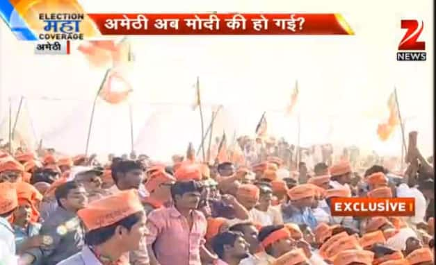 General Elections 2014: Narendra Modi in Amethi.