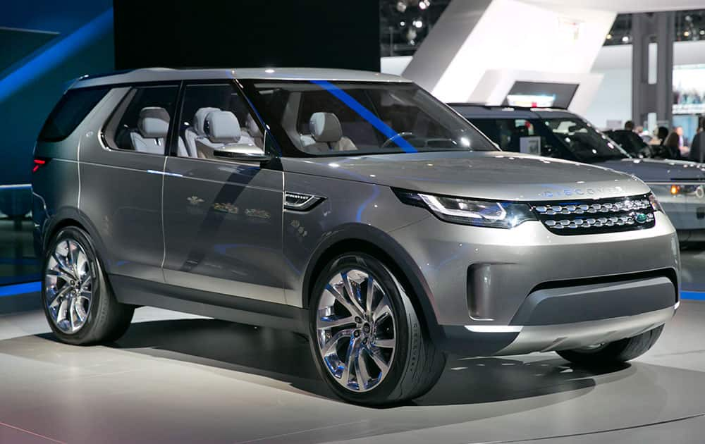 The 2015 Land Rover Discovery Vision Concept is introduced during the 2014 New York International Auto Show, at the Javits Convention Center, in New York.