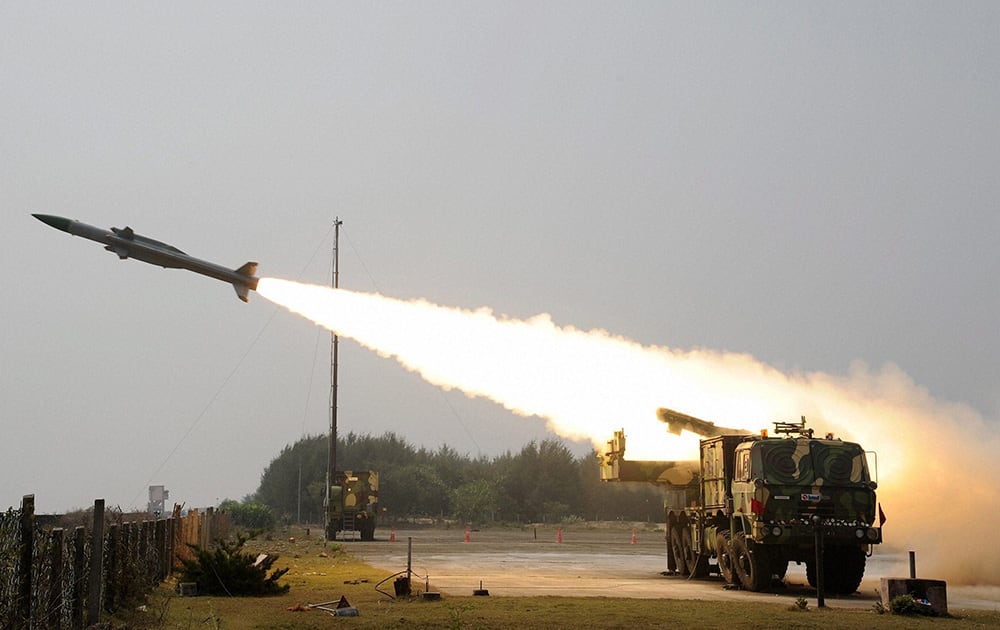 Akash the indigenously designed developed and produced Surface to Air missile for the Indian Army was once again successfully flight tested at the Integrated Test Range (ITR), Chandipur.
