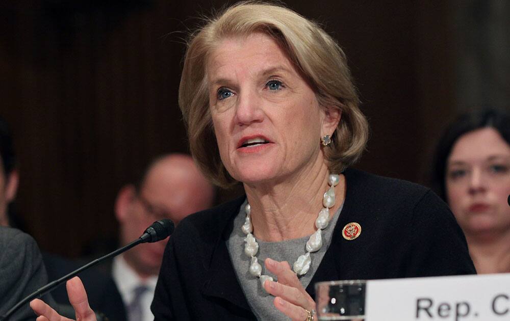 Rep. Shelly Moore Capito, R-W.Va. testifies on Capitol Hill in Washington, before the Senate subcommittee on Water and Wildlife hearing to examine the safety and security of drinking water supplies following the Central West Virginia drinking water crisis.