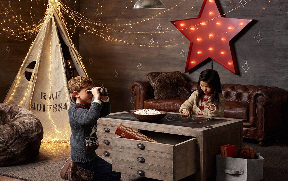 RH Baby & Child shows a Restoration Hardware Baby & Child’s Weller and Mason play table that offers a modern take on a traditional kids’ play table.