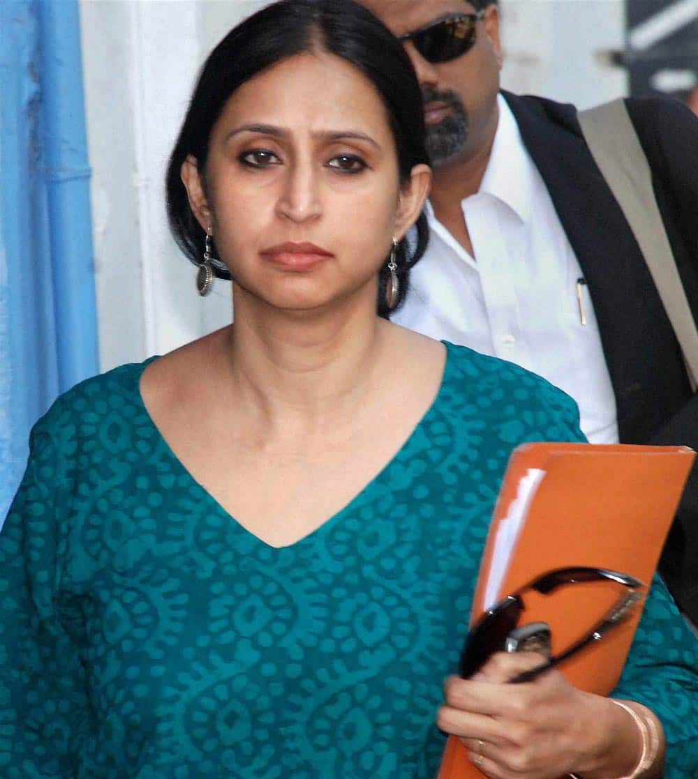 Former Tehelka Managing Editor Shoma Chowdhary appears before the court at Panaji, Goa to depose in the Tarun Tejpal`s case of sexually assaulting a woman journalist.