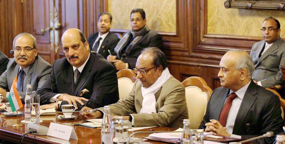 Defence Minister AK Antony at 13th Meeting of the India _ Russia Inter-Governmental Commission on Military Technical Cooperation (IRIGC-MTC) in Moscow.