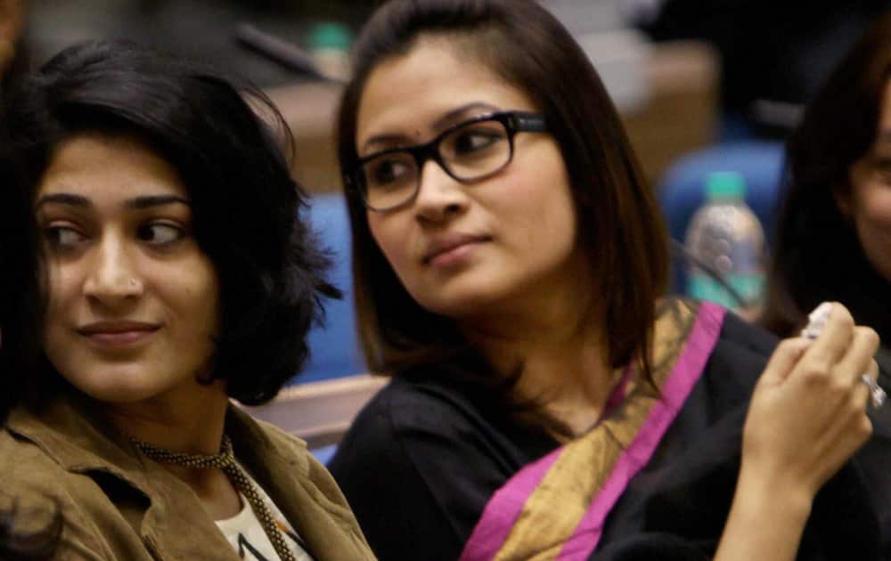 Badminton players Jwala Gutta and Ashwini Ponappa during the Central Bureau of Investigation’s International Conference on “Evolving Common Strategies to Combat Corruption and Crime” in New Delhi.