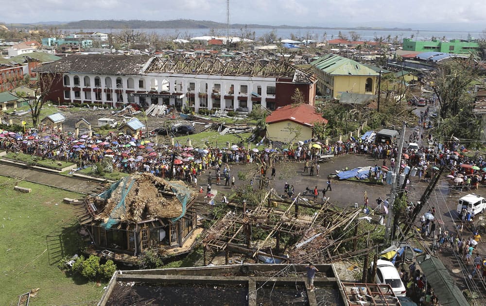 The devastation caused by Typhoon Haiyan, in Tacloban city, Leyte province in central Philippines.