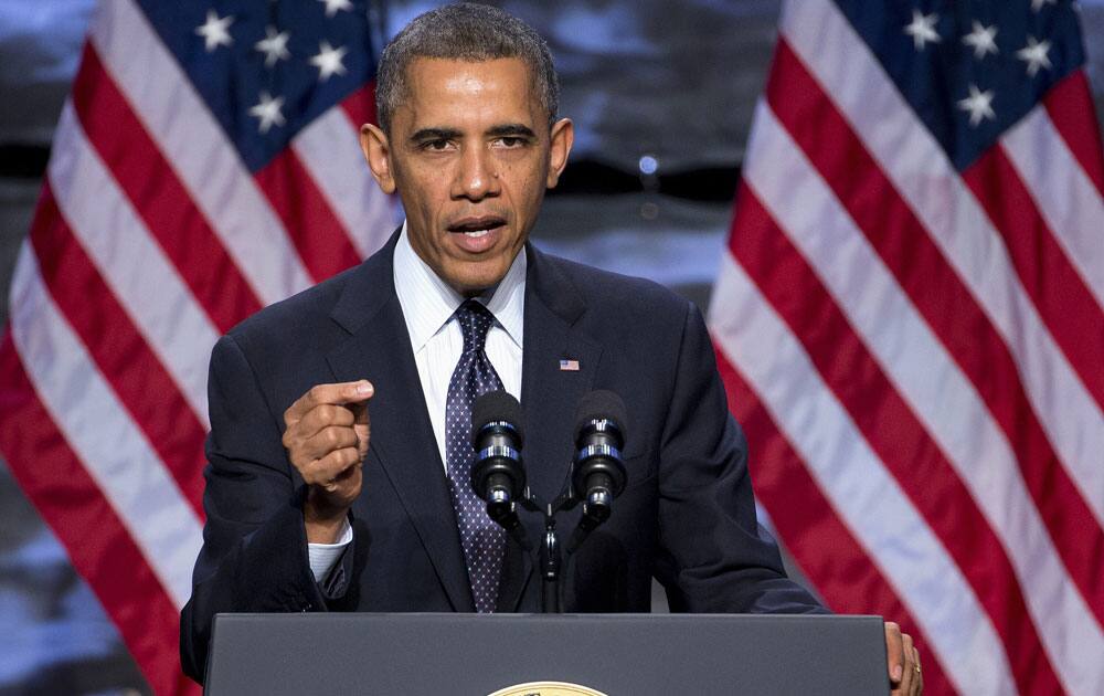 President Barack Obama speaks during the