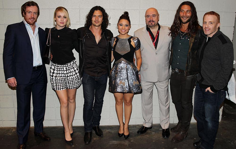 Toby Stephens, Hannah New, Luke Arnold, Jessica Parker Kennedy, Mark Ryan, Zach McGowan and Jonathan E. Steinberg, from the upcoming television show