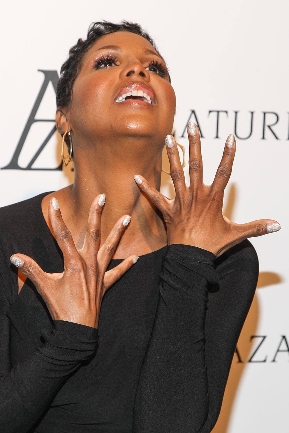 Singer-songwriter Toni Braxton arrives at The Black Diamond Affair at the Sunset Tower Hotel in West Hollywood, Calif.