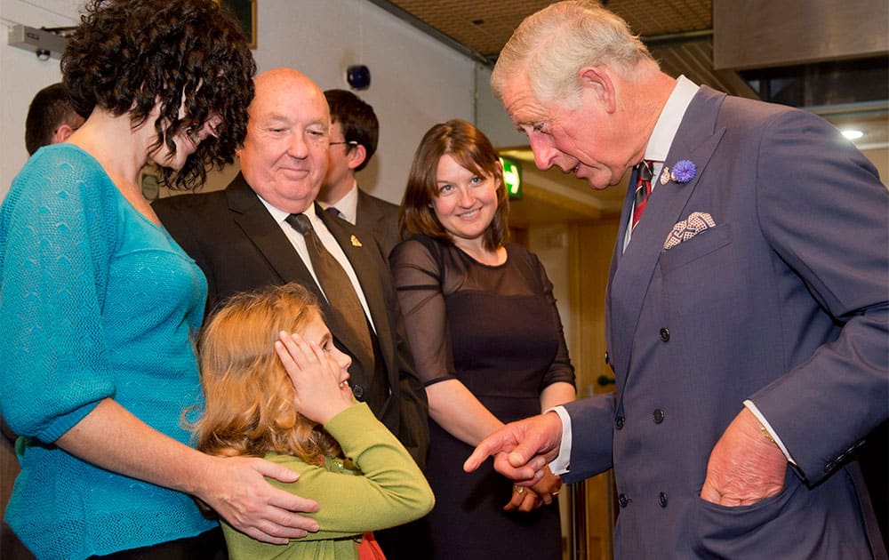 Britain`s Prince Charles attends as patron of the National Police Memorial Day at St David`s Hall in Cardiff, Wales.