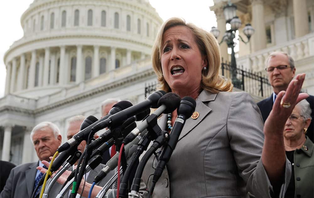 Rep. Ann Wagner, R Mo., joins other Republican House Members as they call on Senate Democrats to
