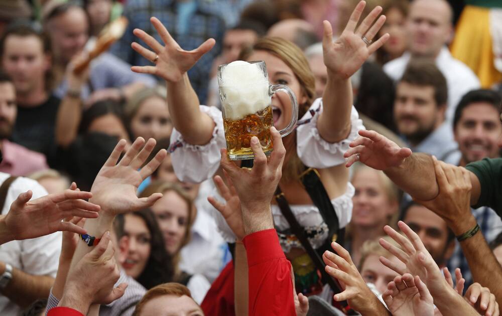 People celebrate the opening ceremony in the