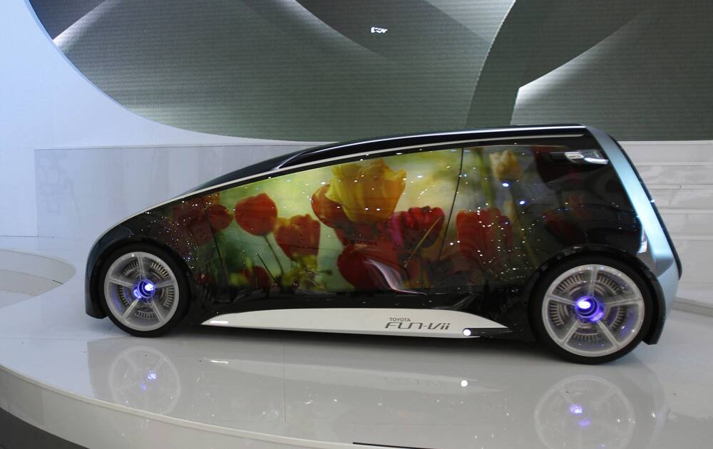 Toyota`s Fun-Vii concept car at the Indonesian International Motor Show in Jakarta, Indonesia.