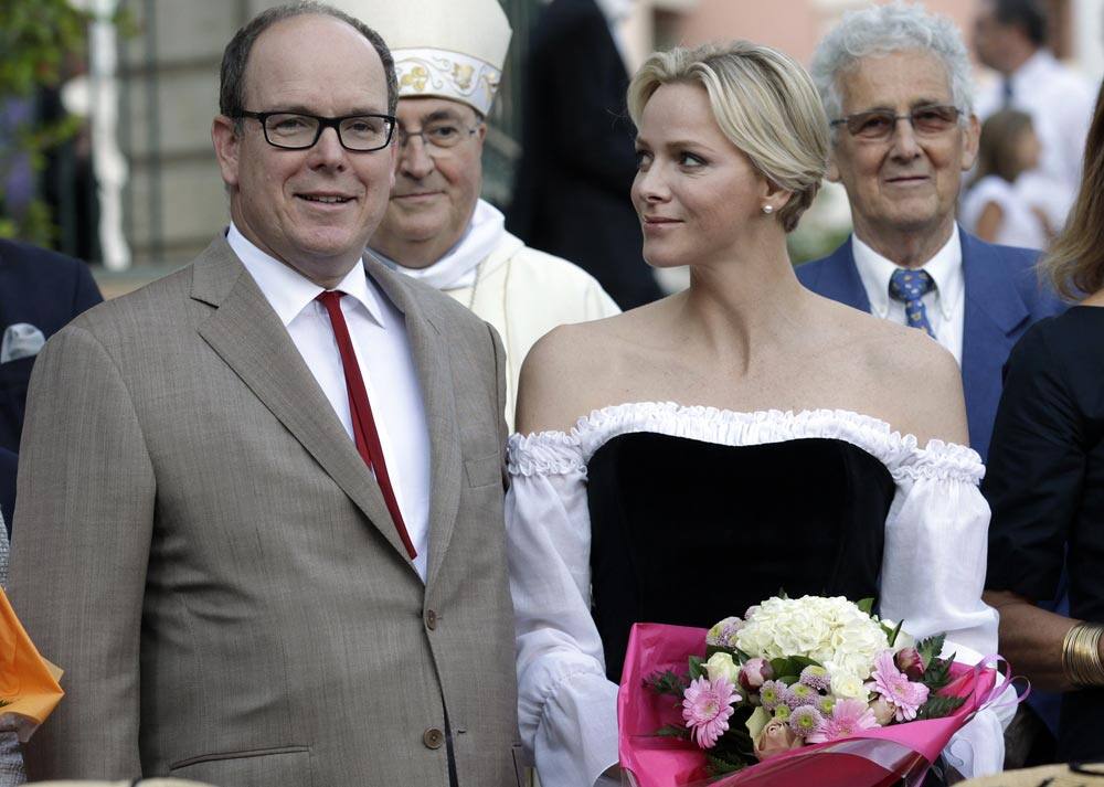 Prince Albert II of Monaco and his wife Princess Charlene attend the Monaco annual picnic, in Monaco.