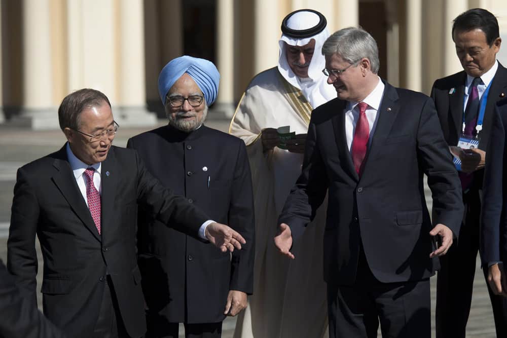 Indian Prime Minister Manmohan Singh during the photo session at the G20 Summit in St.Petersburg, Russia.
